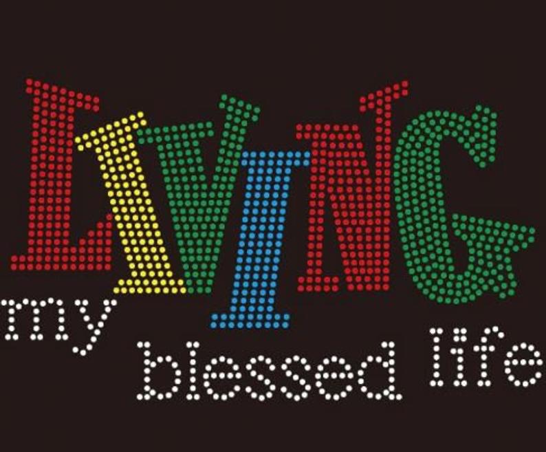 Living My Blessed Life on Black T-Shirt