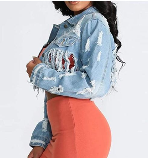 Crop Blue Jean Jacket