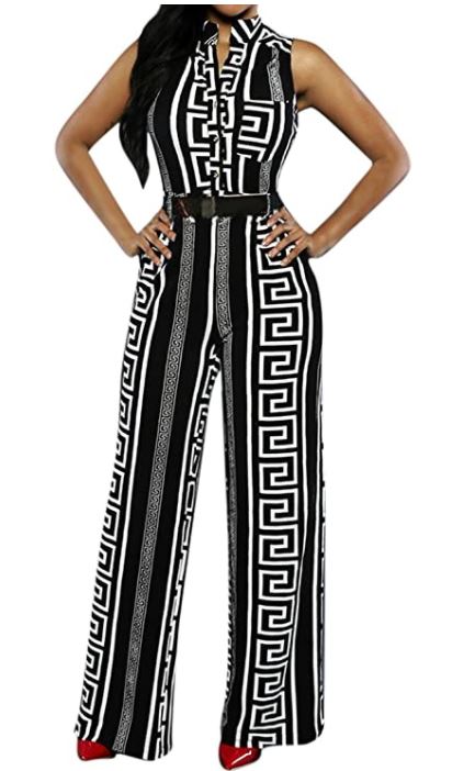 Womens Long Wide Leg Pants With Belt
