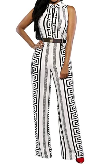 Womens Long Wide Leg Pants With Belt