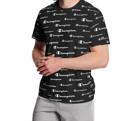 Champion Crewneck T-Shirt with Logo