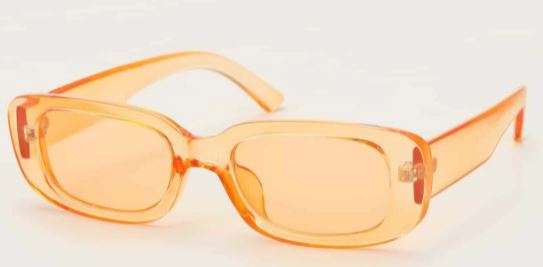 Za'hira Neon Transparent Square Frame Sunglasses