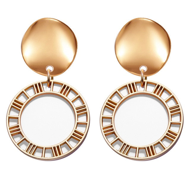 Korean Statement Round Earrings
