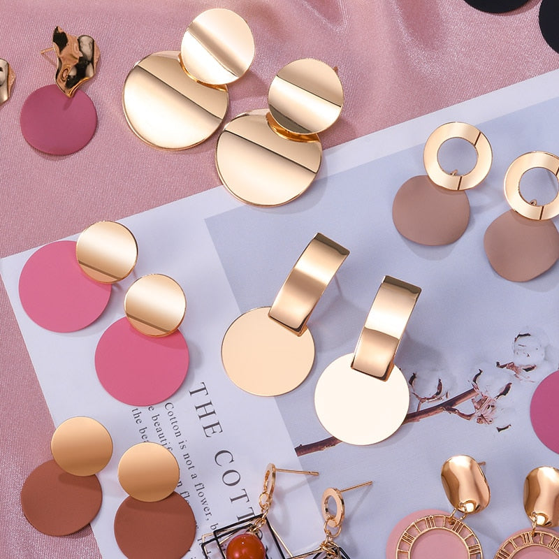 Korean Statement Round Earrings