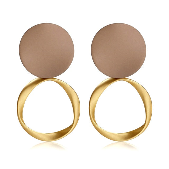Korean Statement Round Earrings