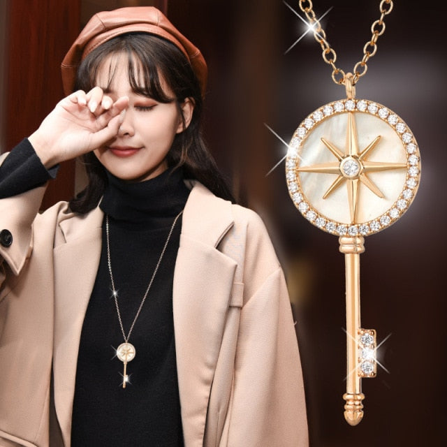 BYSPT Gold Silver Color Rhinestone Long Necklace Vintage Punk Triangle Square Oval Crystal Glass Pendant Necklaces Women Jewelry
