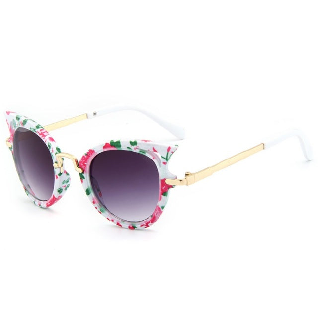 Children Sunglasses Cat Eye Vintage Cute Eyewear Baby Shades UV400