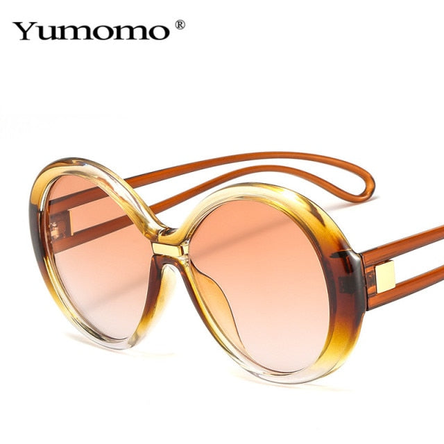 Fashion Oversized Round Sunglasses Women Vintage Colorful Oval Lens Eyewear Popular Men Sun Glasses Shades UV400
