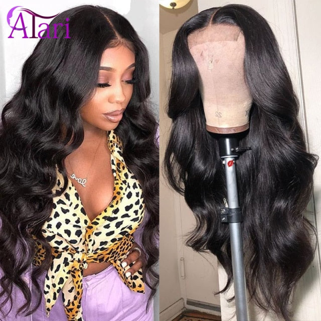 Transparent Lace Wigs Ombre Colored Human Hair Wig Body Wave Lace Front Wig Pre Plucked Wigs for Black Women Peruvian Lace Wigs