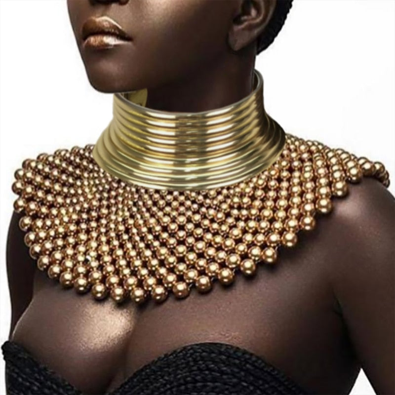 Bib Collar Necklace - Bib Torques Collar - T&L Fashions Boutique