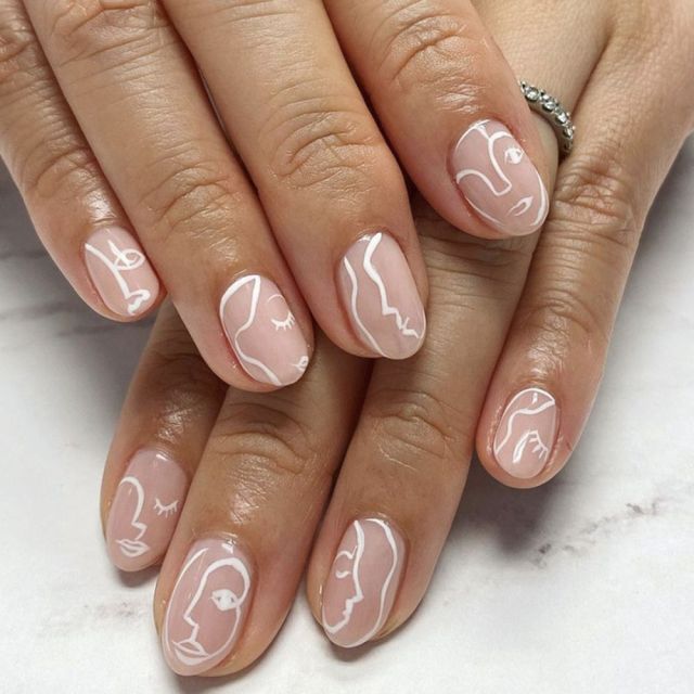 24Pcs/Box Charming Pink Flame Short Ballet Wearable Fake Nails press on Square Head Full Cover Detachable Finished Fingernails
