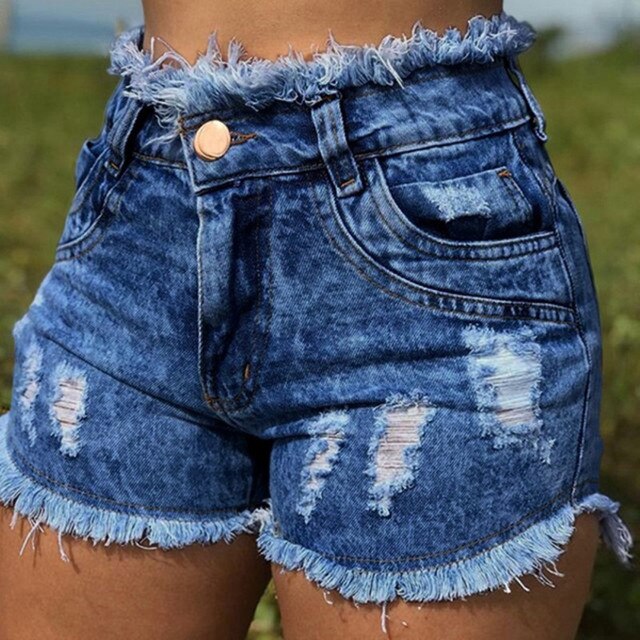 Fashion Trend Ripped Fringed