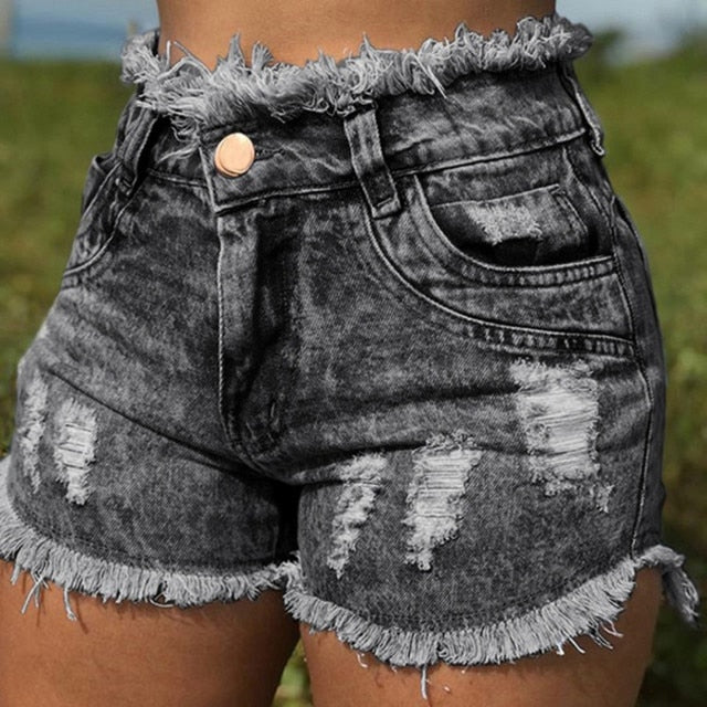 Fashion Trend Ripped Fringed