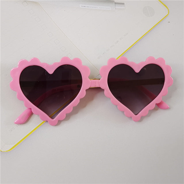 Vintage Kids Sunglasses Children Fashion Brand Heart Love SunGlasses