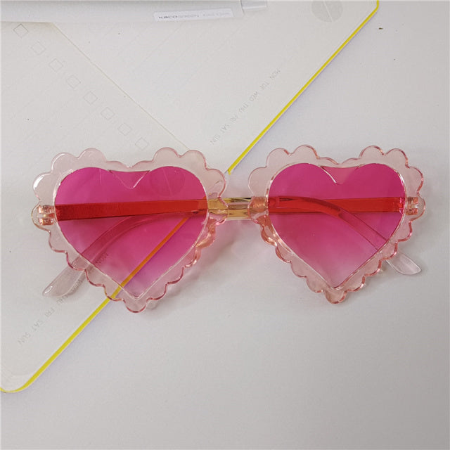 Vintage Kids Sunglasses Children Fashion Brand Heart Love SunGlasses