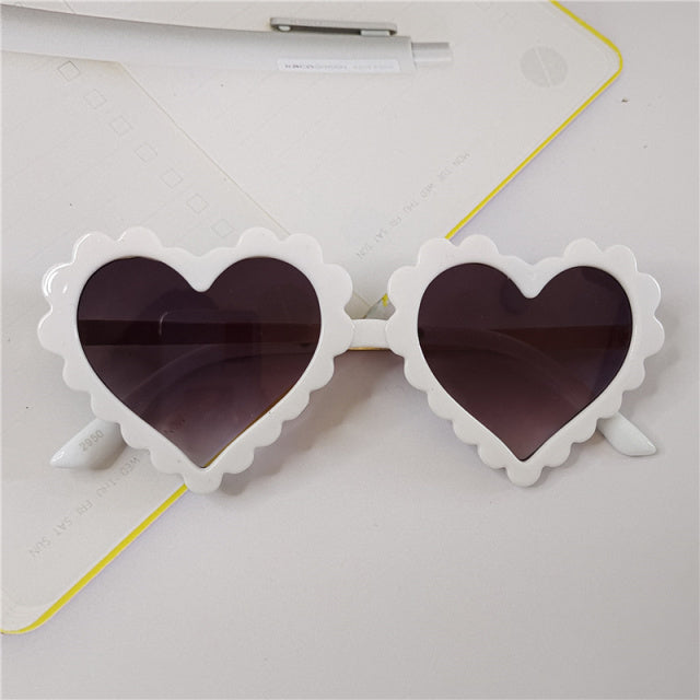 Vintage Kids Sunglasses Children Fashion Brand Heart Love SunGlasses