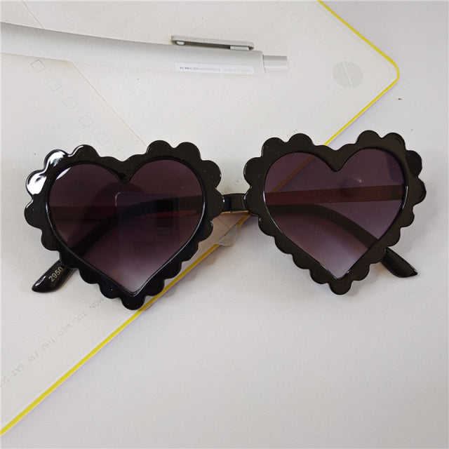 Vintage Kids Sunglasses Children Fashion Brand Heart Love SunGlasses