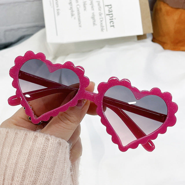 Vintage Kids Sunglasses Children Fashion Brand Heart Love SunGlasses