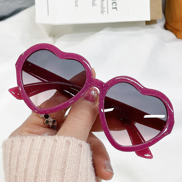 Vintage Kids Sunglasses Children Fashion Brand Heart Love SunGlasses