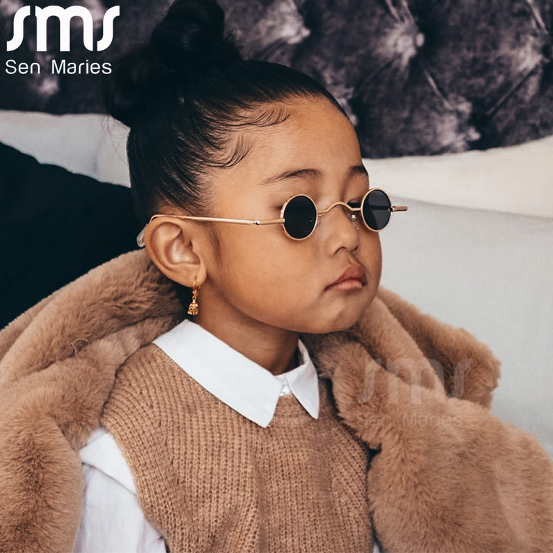 Punk Round Children Sunglasses UV400