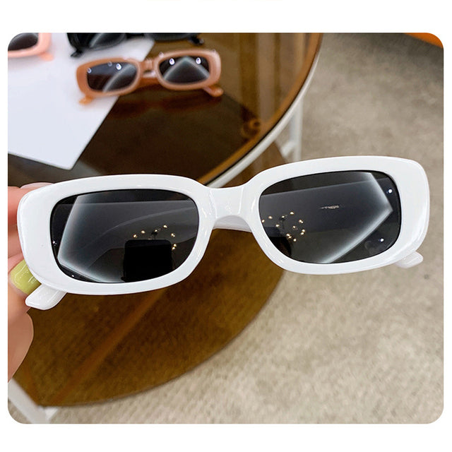 Girls Narrow Rectangle Sunglasses For Kids Retro Jelly Color Eyewear Shades UV400