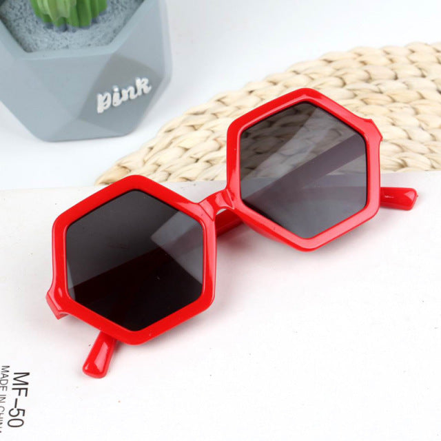 Kids Sunglasses Boys & Girls Hexagonal Diamond Sunglasses UV400 UV Protection