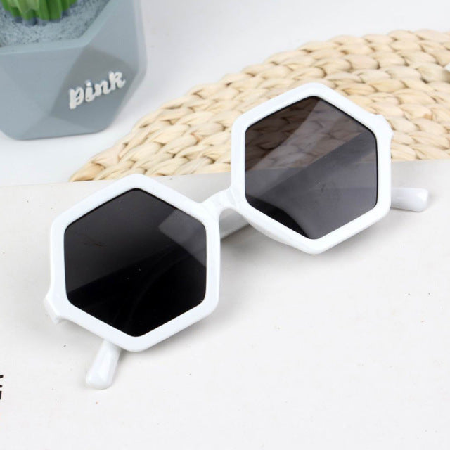 Kids Sunglasses Boys & Girls Hexagonal Diamond Sunglasses UV400 UV Protection