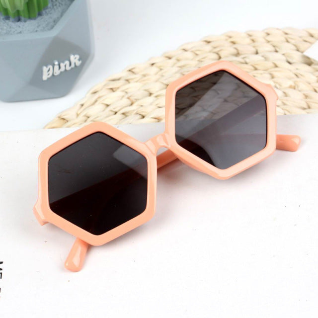 Kids Sunglasses Boys & Girls Hexagonal Diamond Sunglasses UV400 UV Protection