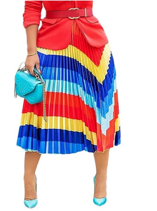Pleated Skirts With Lines