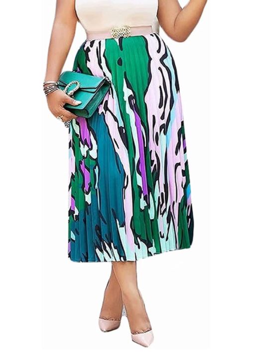 Pleated Skirts With Lines
