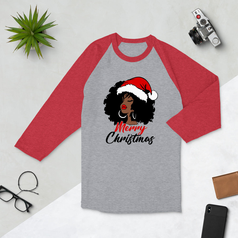 Merry Christmas Women 3/4 sleeve raglan shirt