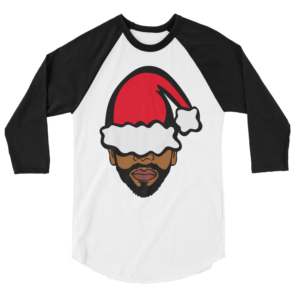 Man Merry Christmas 3/4 sleeve raglan shirt