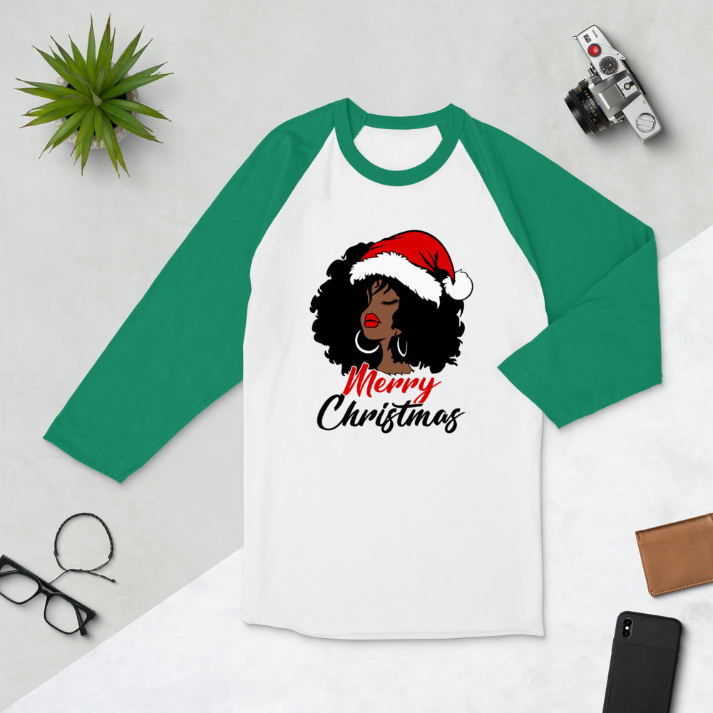 Merry Christmas Women 3/4 sleeve raglan shirt