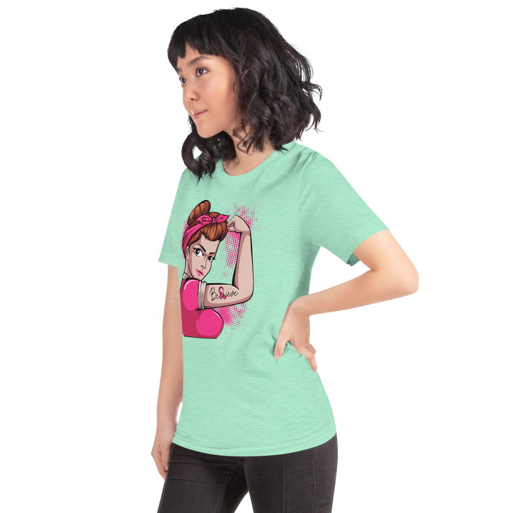 BREAST CANCER AWARENESS BELIEVE Short-Sleeve Unisex T-Shirt