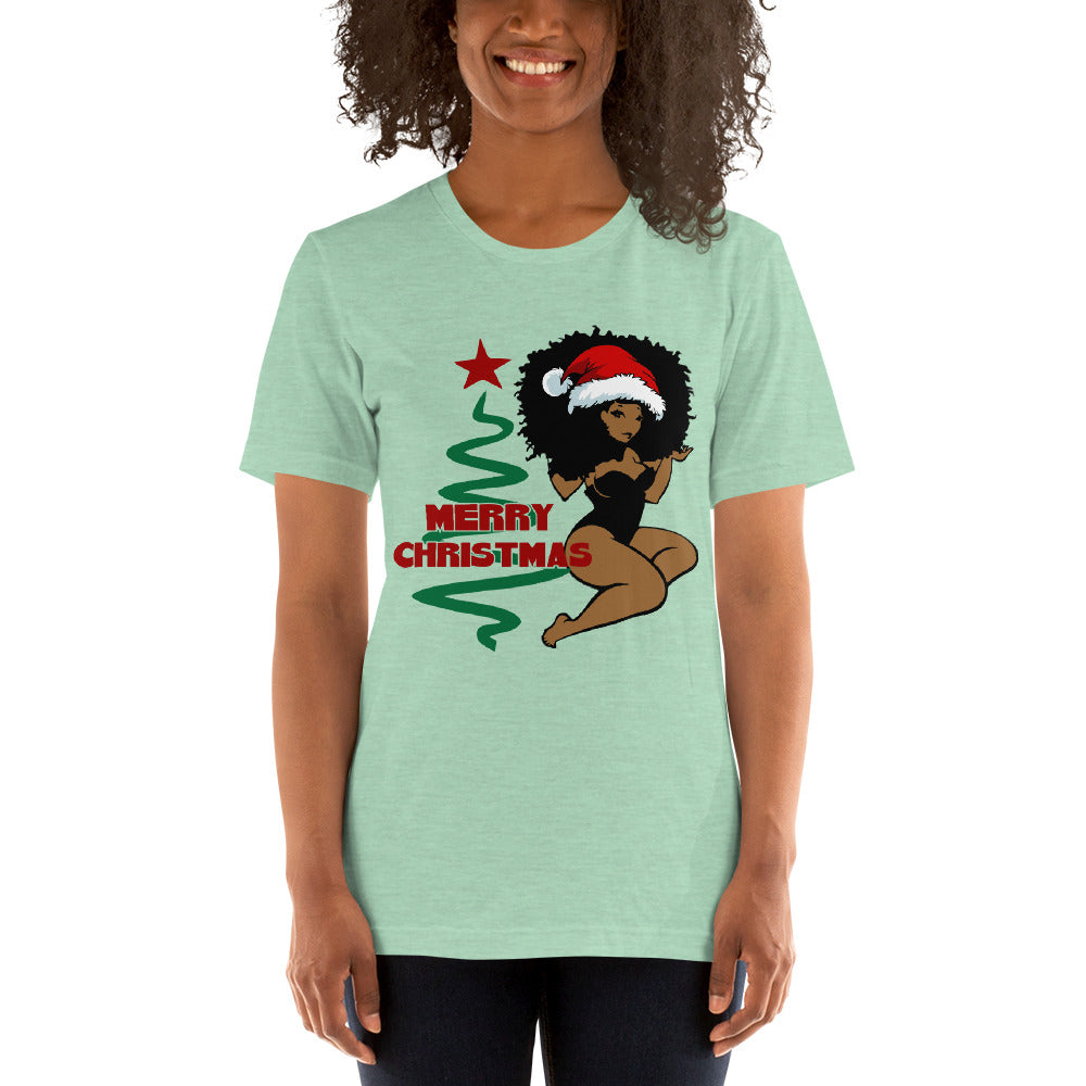 Merry Christmas Afro Women 2 Short-Sleeve Unisex T-Shirt