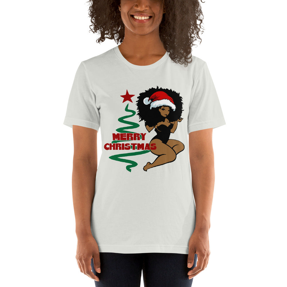 Merry Christmas Afro Women 2 Short-Sleeve Unisex T-Shirt
