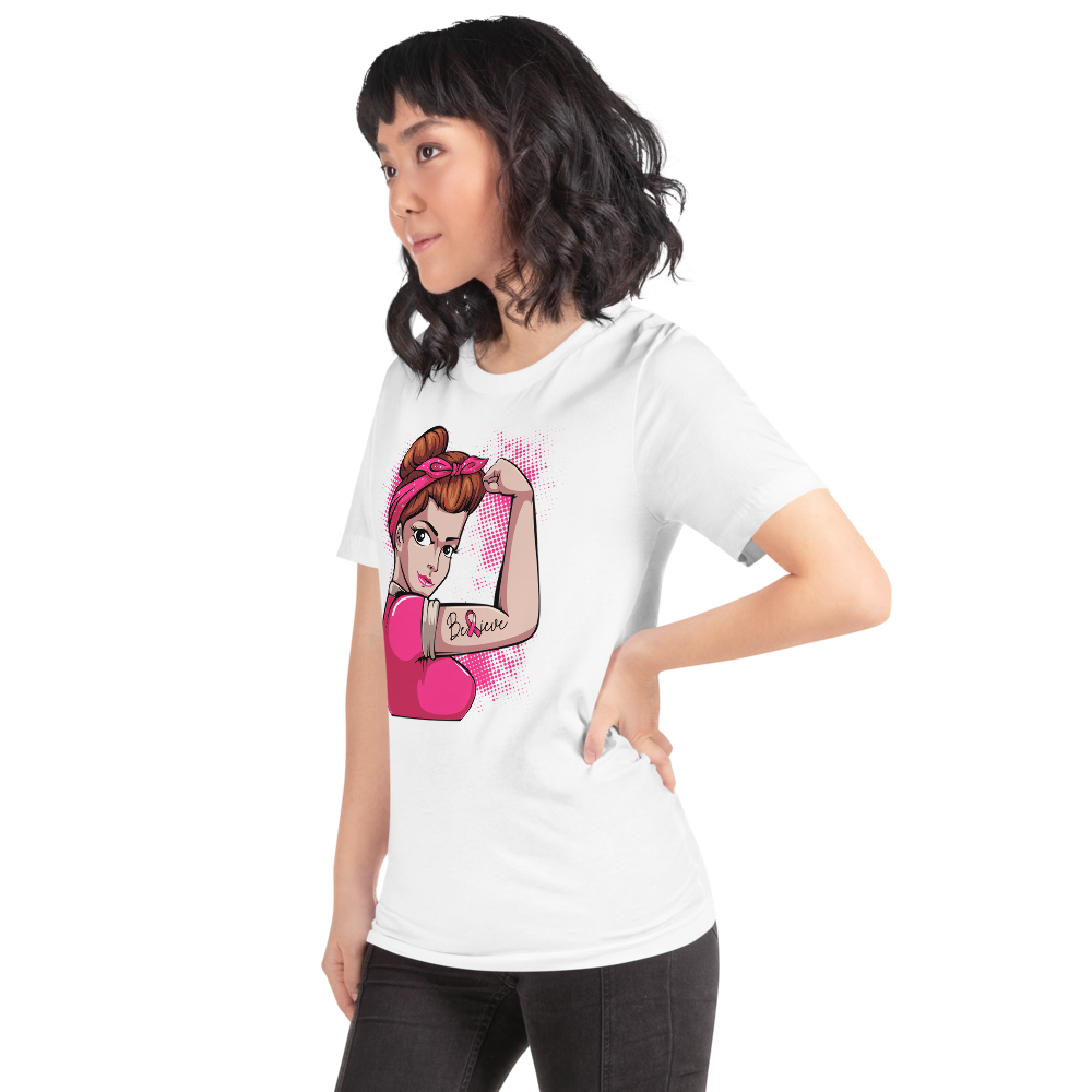 BREAST CANCER AWARENESS BELIEVE Short-Sleeve Unisex T-Shirt