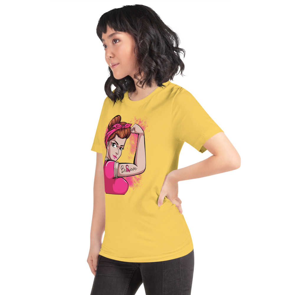 BREAST CANCER AWARENESS BELIEVE Short-Sleeve Unisex T-Shirt