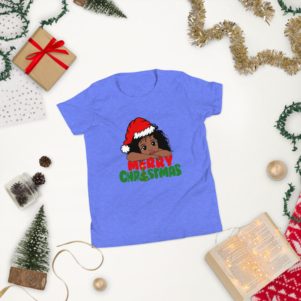Merry Christmas Girl Youth Short Sleeve T-Shirt