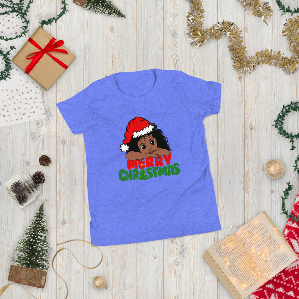 Merry Christmas Girl Youth Short Sleeve T-Shirt