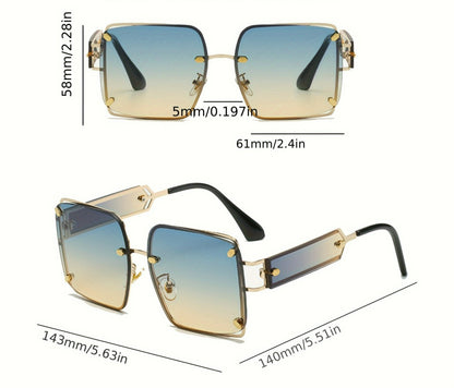 Gradient Lens Fashion Glasses For Women Men Anti Glare