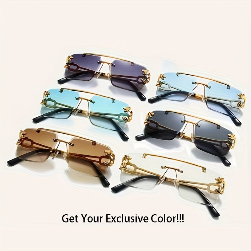 6pcs Double Beam Fashion Glasses For Women or Men Anti Glare Sun Shades