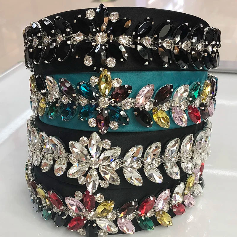 Colored Glass  RhineStone Hairband Headband