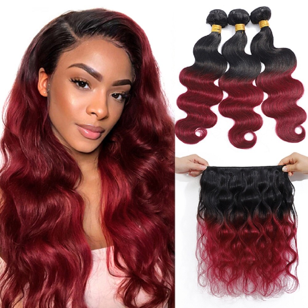 Body Wave Bundles T1b/4/27 Blonde Ombre Human Hair Bundles Deals Remy Hair Extensions Peruvian Brazilian Hair Weave Bundles