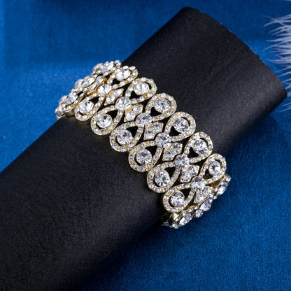 Luxury Full Crystal Rhinestones Gold Color Bracelets