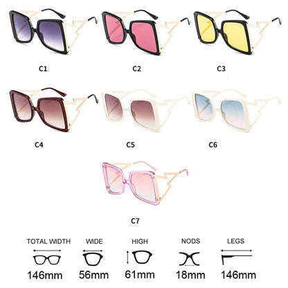 Bow Shape Square Sunglasses for Women