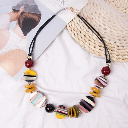 Fashion Rainbow Acrylic Statement Necklace