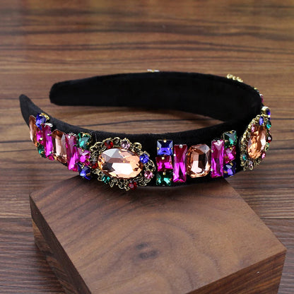 Sparkly Colorful Crystal Vintage Headband