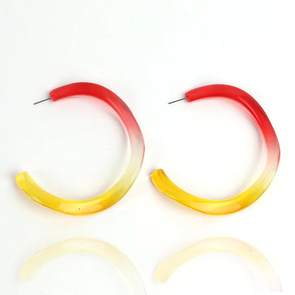 Colorful Acrylic Hoop Earrings