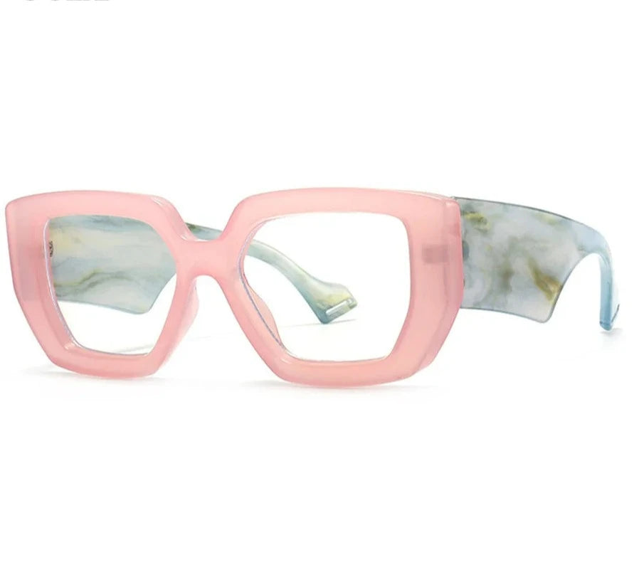 Fashion Colorful Square Women Glasses Frame Clear Anti-Blu-Ray